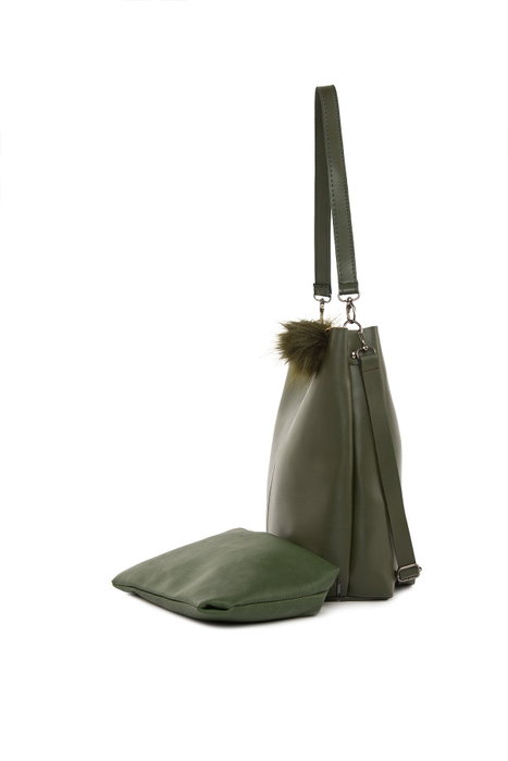 Zoozie Bags Bolso Bandolera Midi en Caqui con Detalles de Flecos
